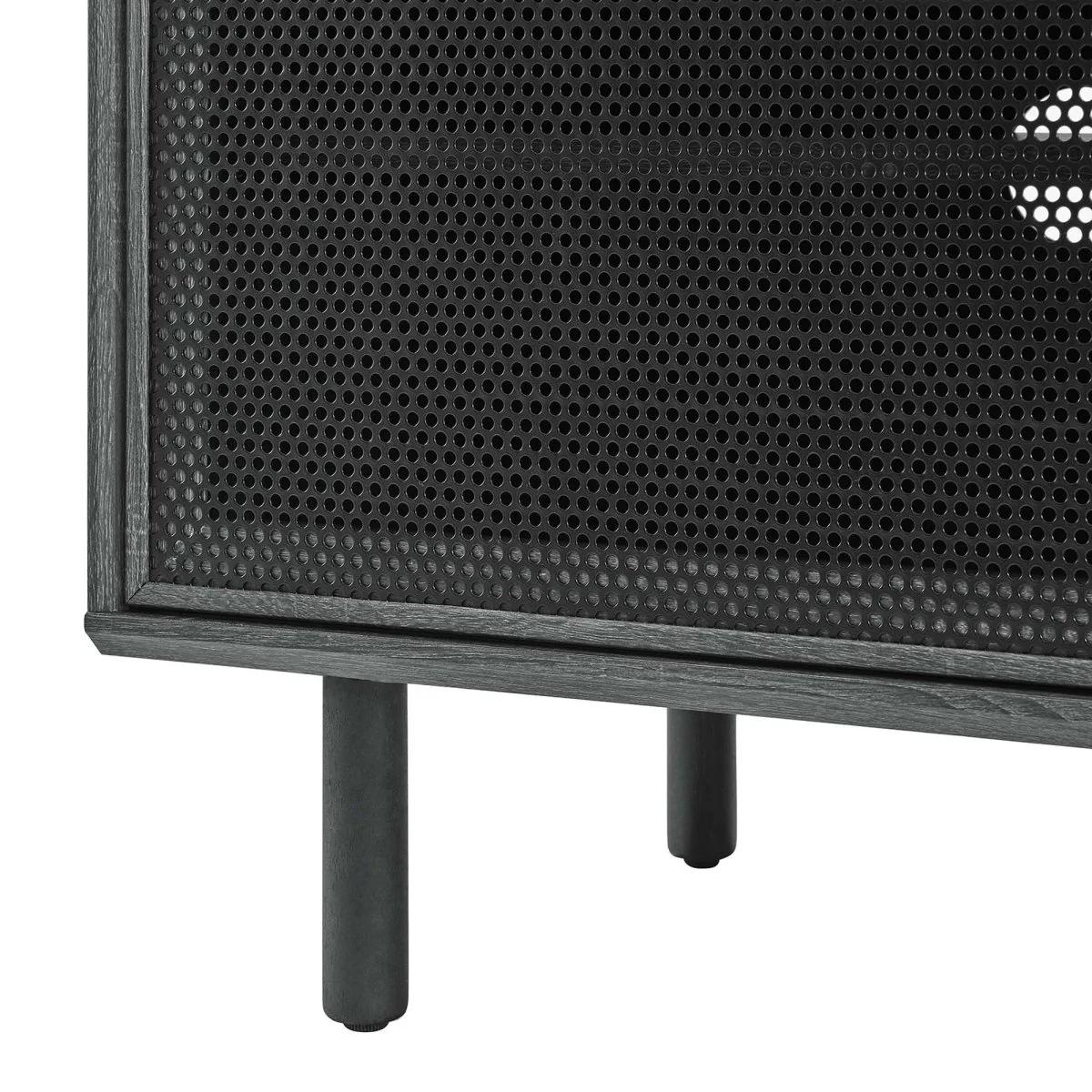 Modern TV and Vinyl Record Stand with Mesh Sliding Doors 67 Inch - Image 10