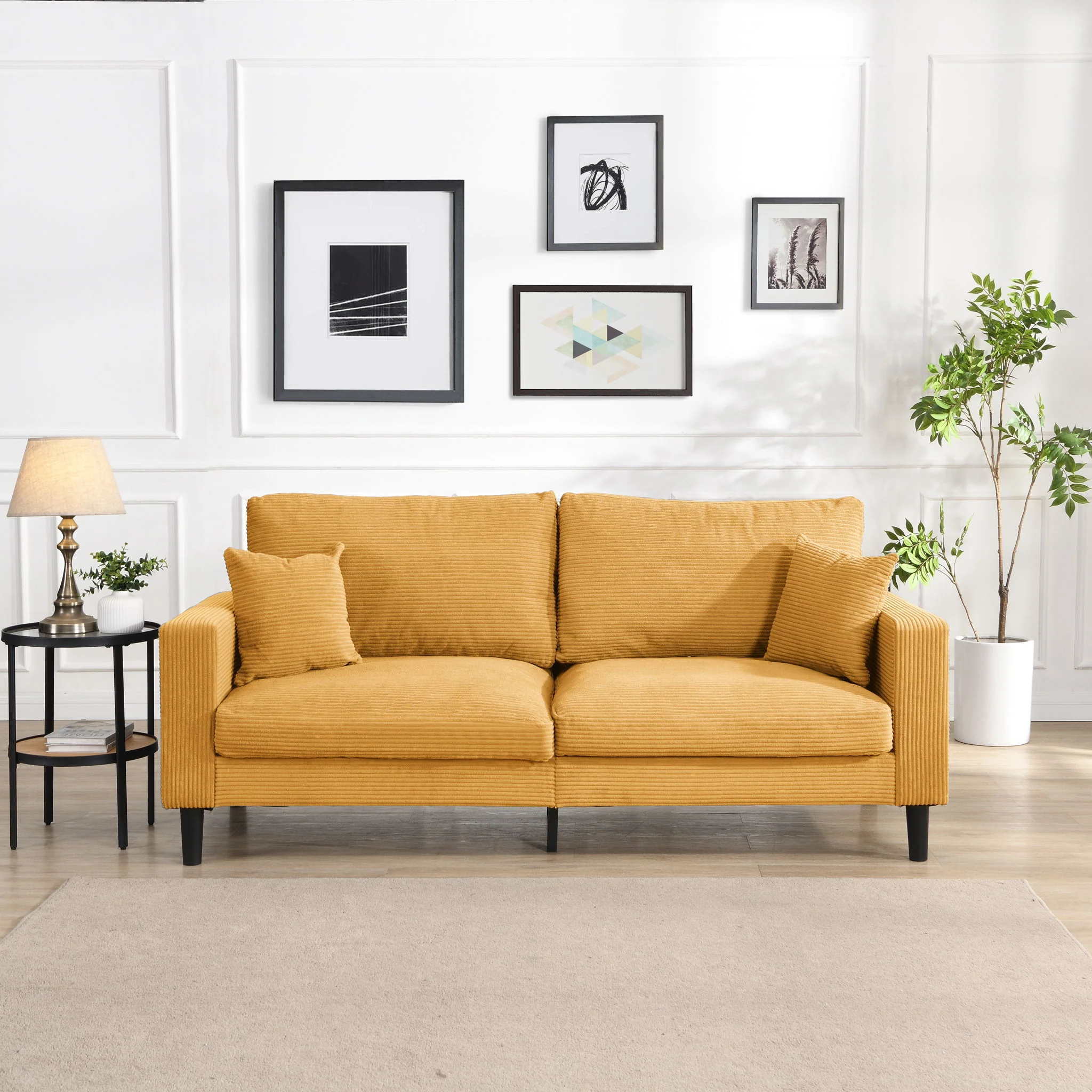 Modern Upholstered Resilience Three Seater Sofa - Image 17