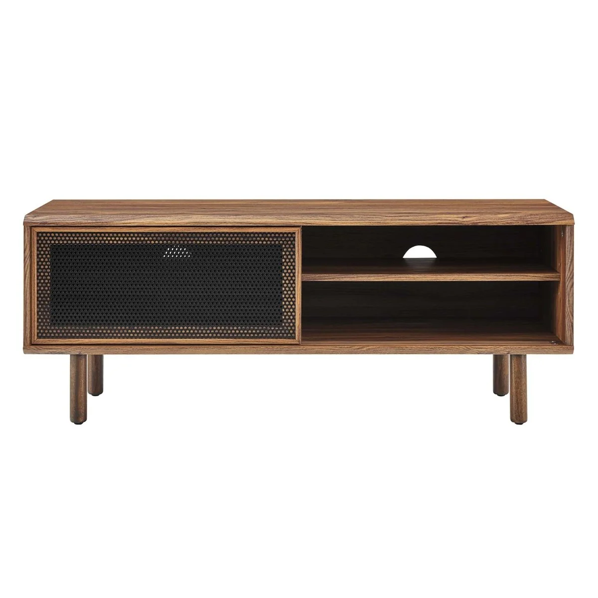 Modern Urban TV Stand with Mesh Sliding Doors 47 Inch - Image 26