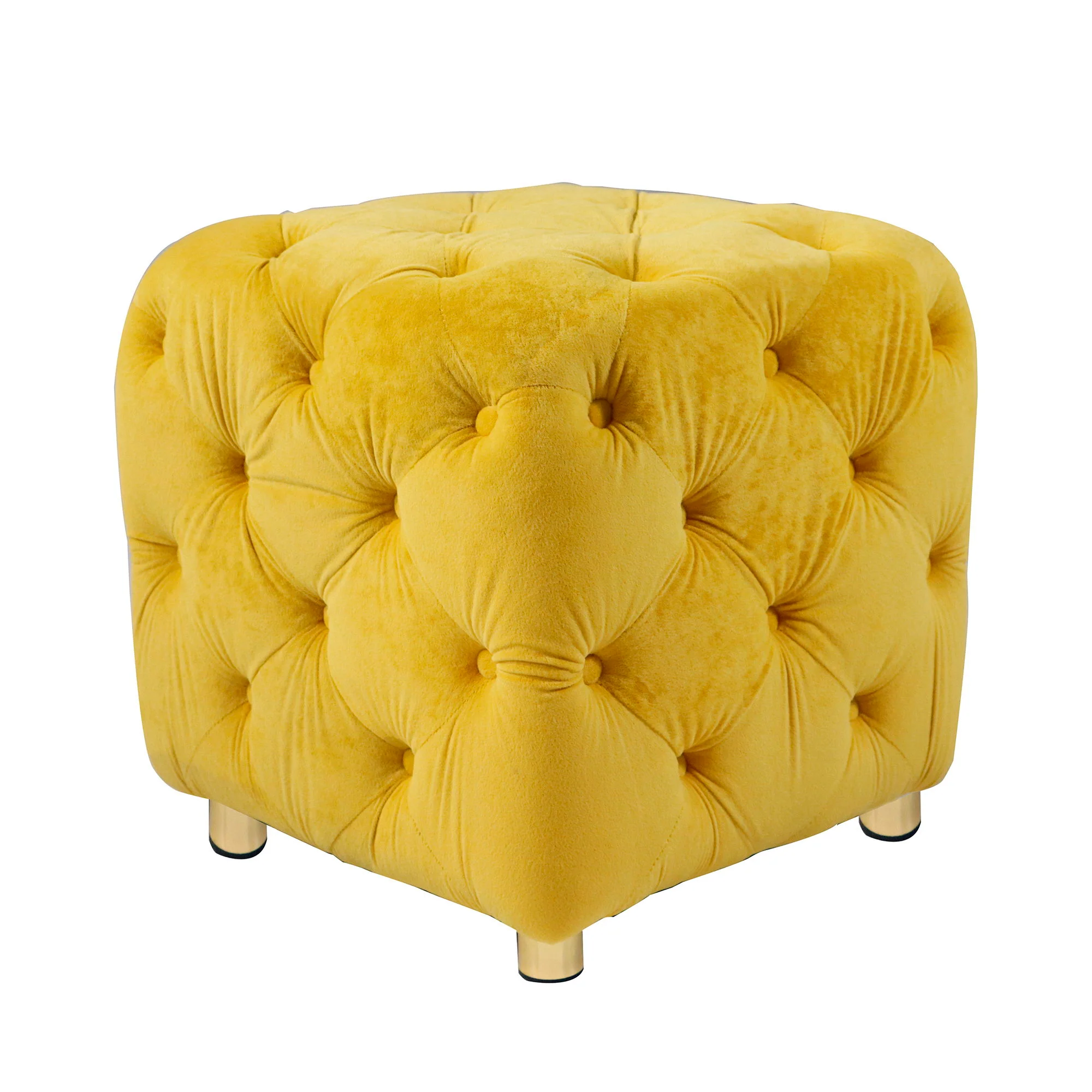Modern Upholstered Ottoman, Exquisite Small End Table, Soft Foot Stool, Dressing Makeup Chair, Comfortable Seat For Living Room, Bedroom, Entrance - Image 14