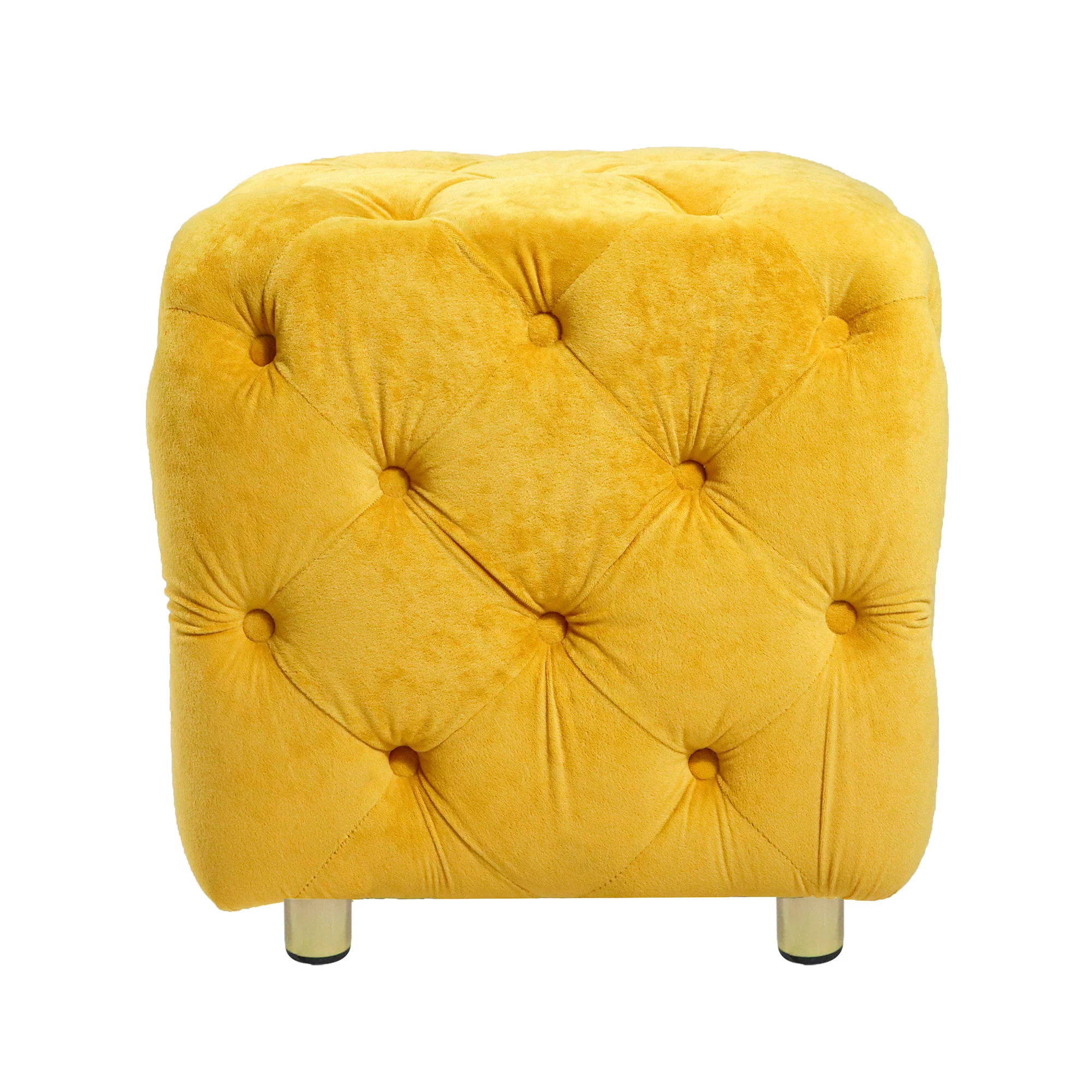 Modern Upholstered Ottoman, Exquisite Small End Table, Soft Foot Stool, Dressing Makeup Chair, Comfortable Seat For Living Room, Bedroom, Entrance - Image 9