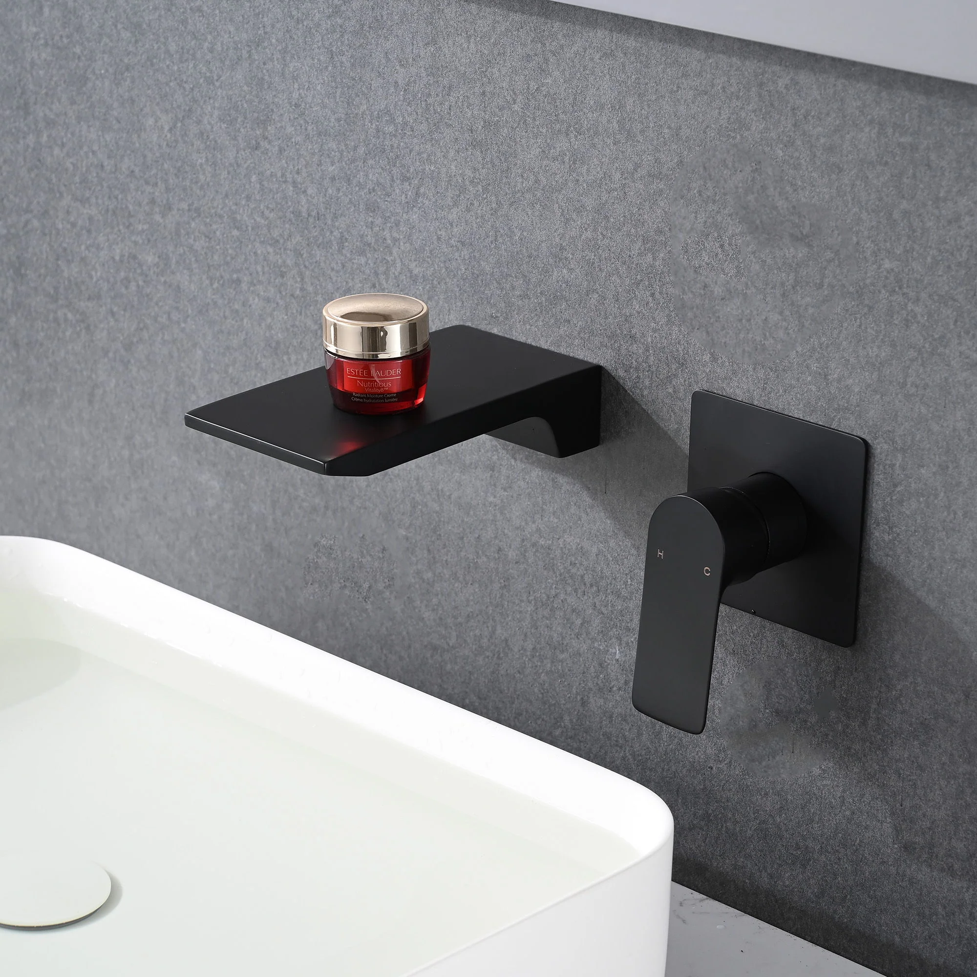 Modern Wall Mount Bathroom Sink Faucet With Waterfall Spout - Image 16