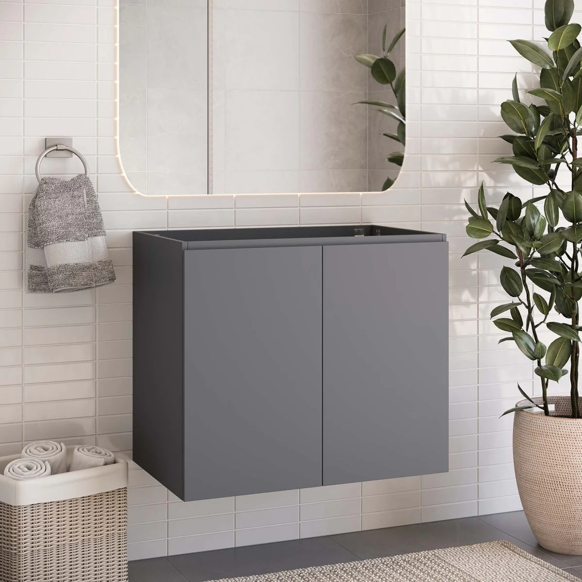 Modern Wall-Mount Bathroom Vanity Cabinet Collection for Contemporary Bath Spaces - Image 36