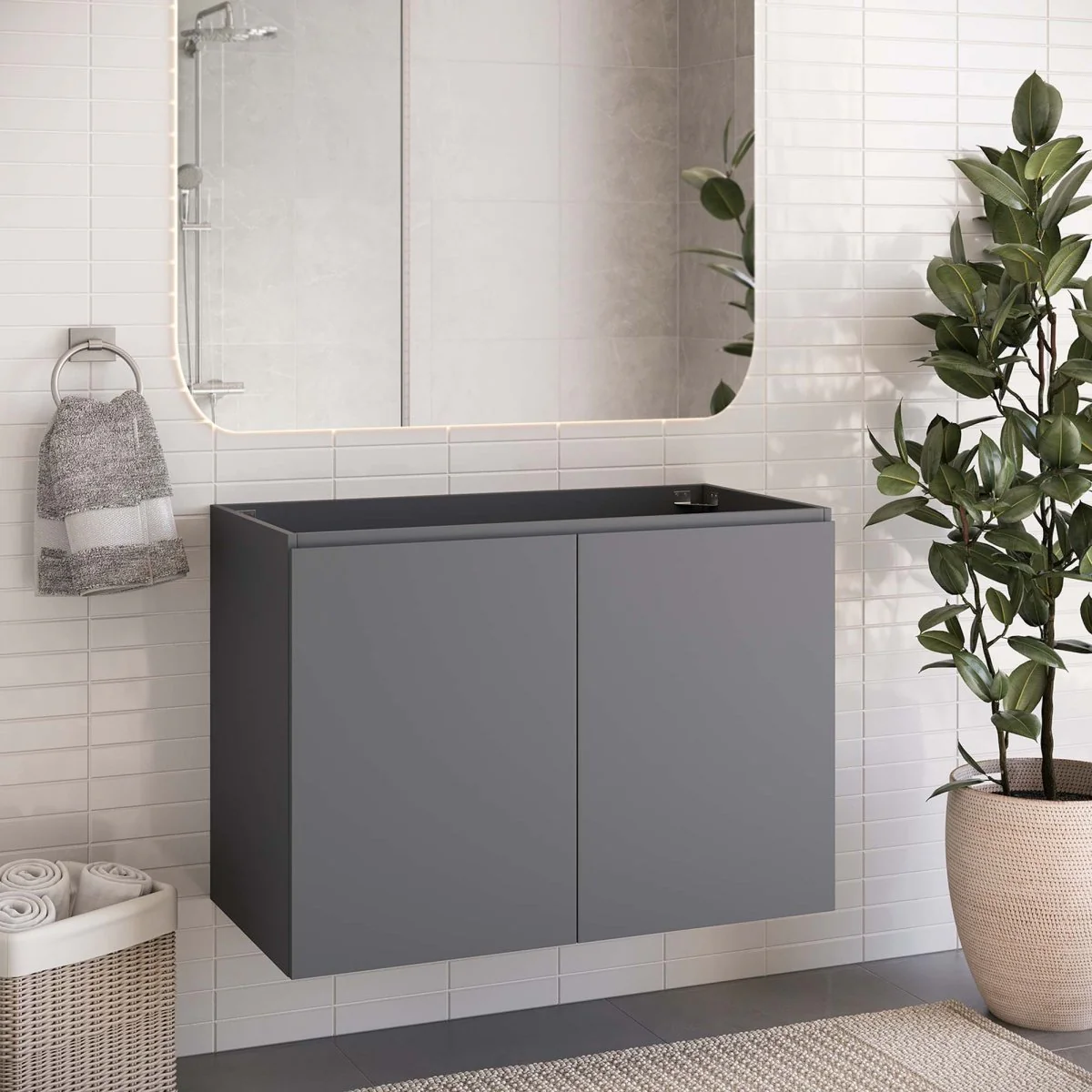 Modern Wall-Mount Bathroom Vanity Cabinet Collection for Contemporary Bath Spaces - Image 39