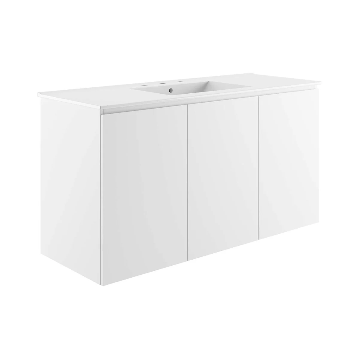 Modern Wall-Mount Bathroom Vanity with Sink for Space-Saving Contemporary Baths - Image 118
