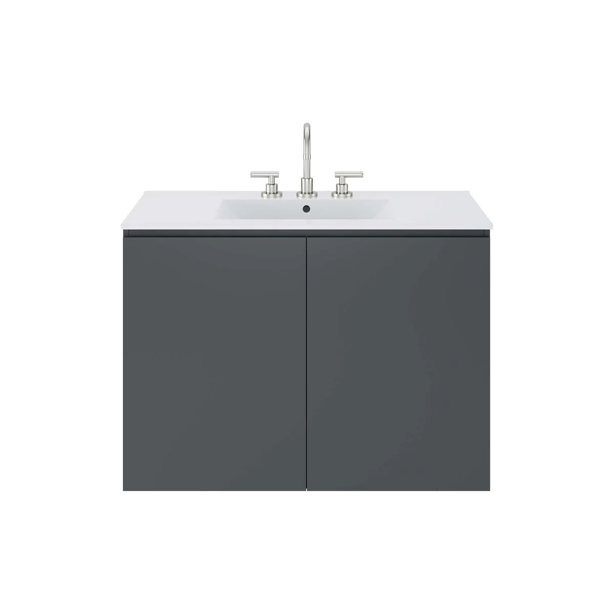 Modern Wall-Mount Bathroom Vanity with Sink for Space-Saving Contemporary Baths - Image 69