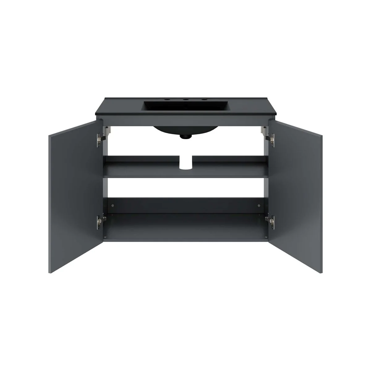 Modern Wall-Mount Bathroom Vanity with Sink for Space-Saving Contemporary Baths - Image 77
