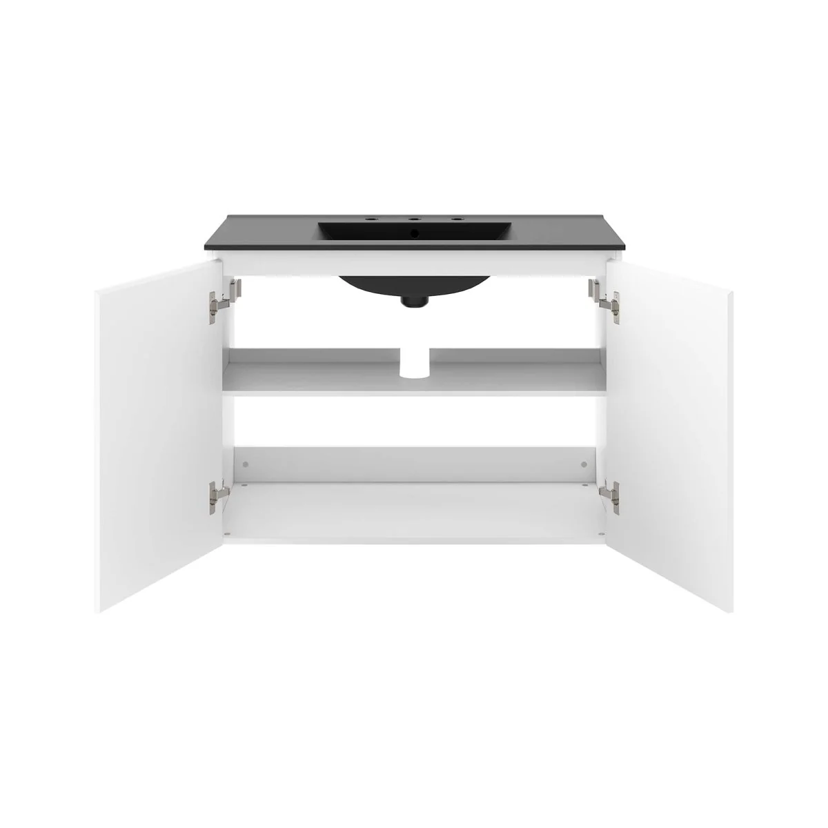 Modern Wall-Mount Bathroom Vanity with Sink for Space-Saving Contemporary Baths - Image 86