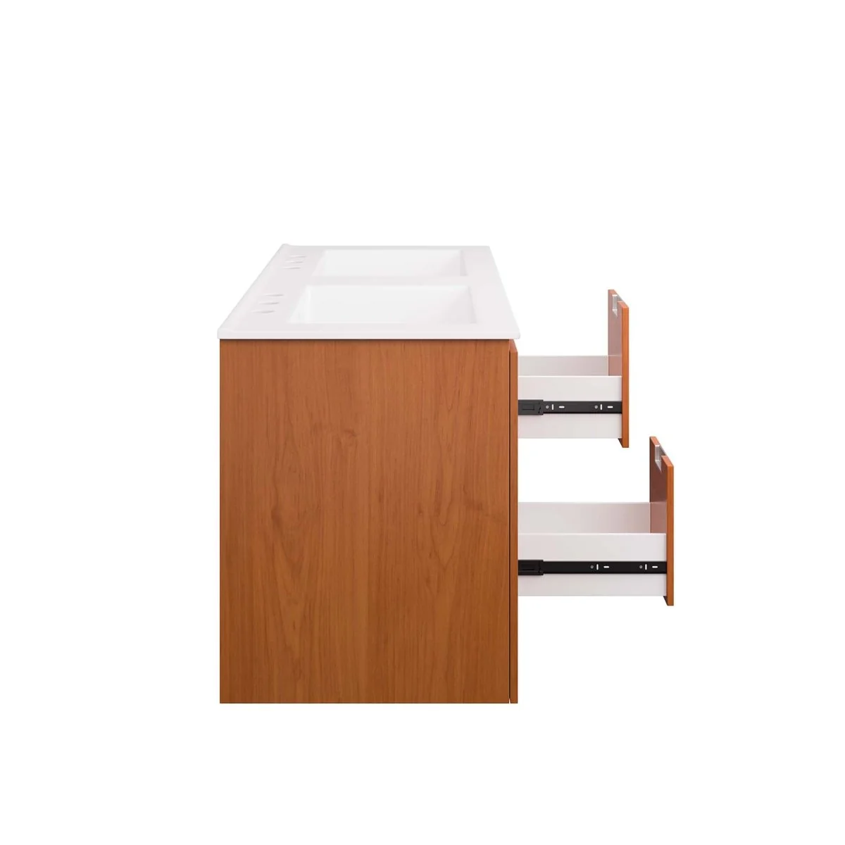 Modern Wall-Mount Bathroom Vanity with Sink — Single and Double Configurations - Image 91