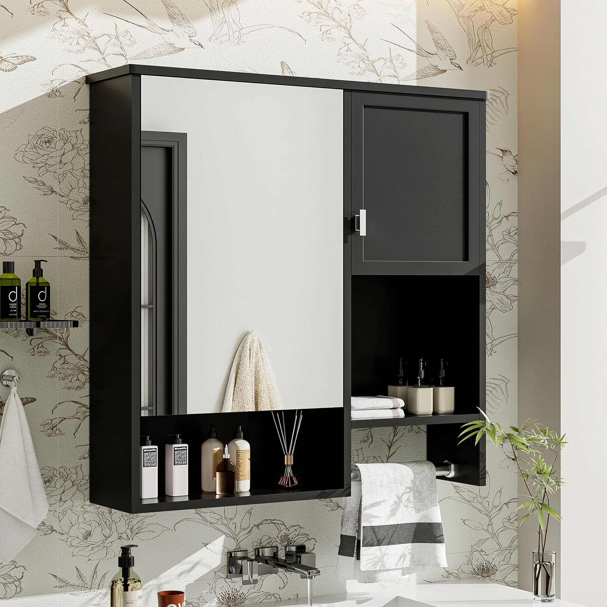 Modern Wall Mounted Bathroom Medicine Cabinet, Bathroom Wall Storage Cabinet With Mirror - Image 25
