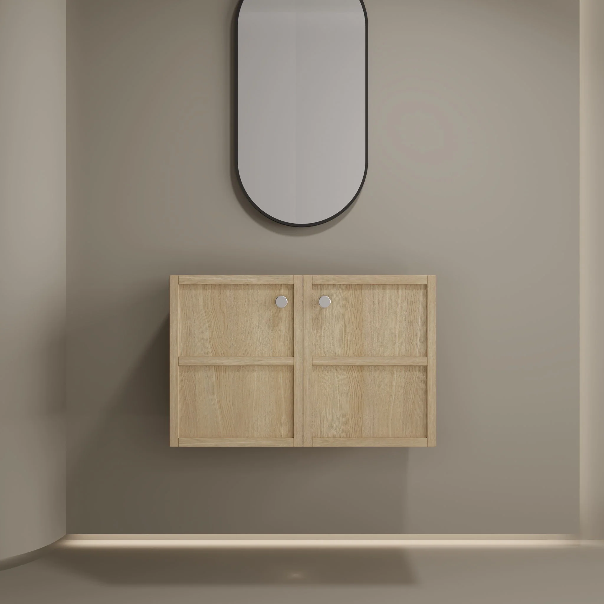 Modern Wall Mounted Bathroom Vanity With Soft Closing Doors - Image 7