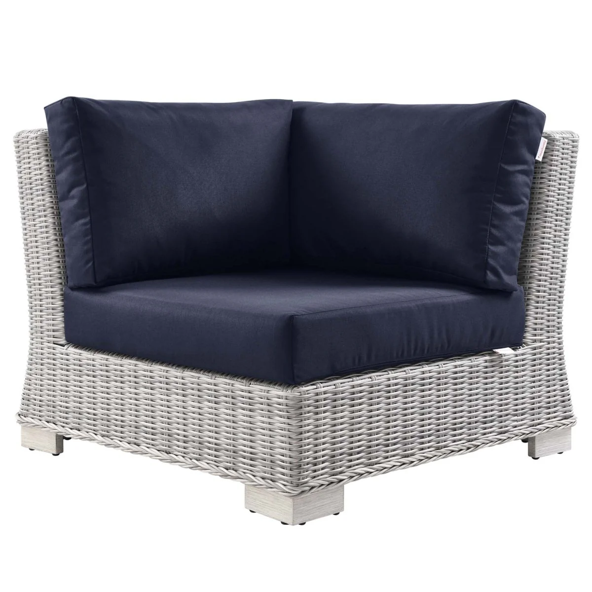 Modern Wicker Rattan Outdoor Corner Chair — Contemporary Woven Patio Seating - Image 9