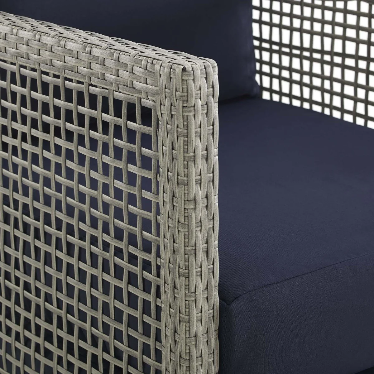 Modern Wicker Rattan Outdoor Sofa - Patio Seating, Weather-Resistant Durable Design - Image 15