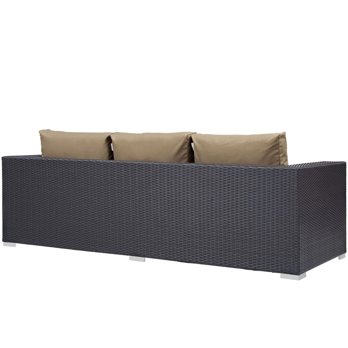 Modern Wicker Rattan Outdoor Sofa with Cushions - Spacious All-Weather Patio Seating - Image 18