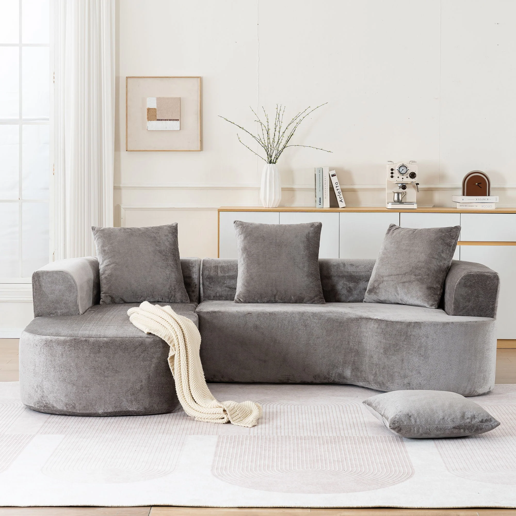 Modular Sectional Sofa With L Shape Chaise With Deep Seat - Image 12