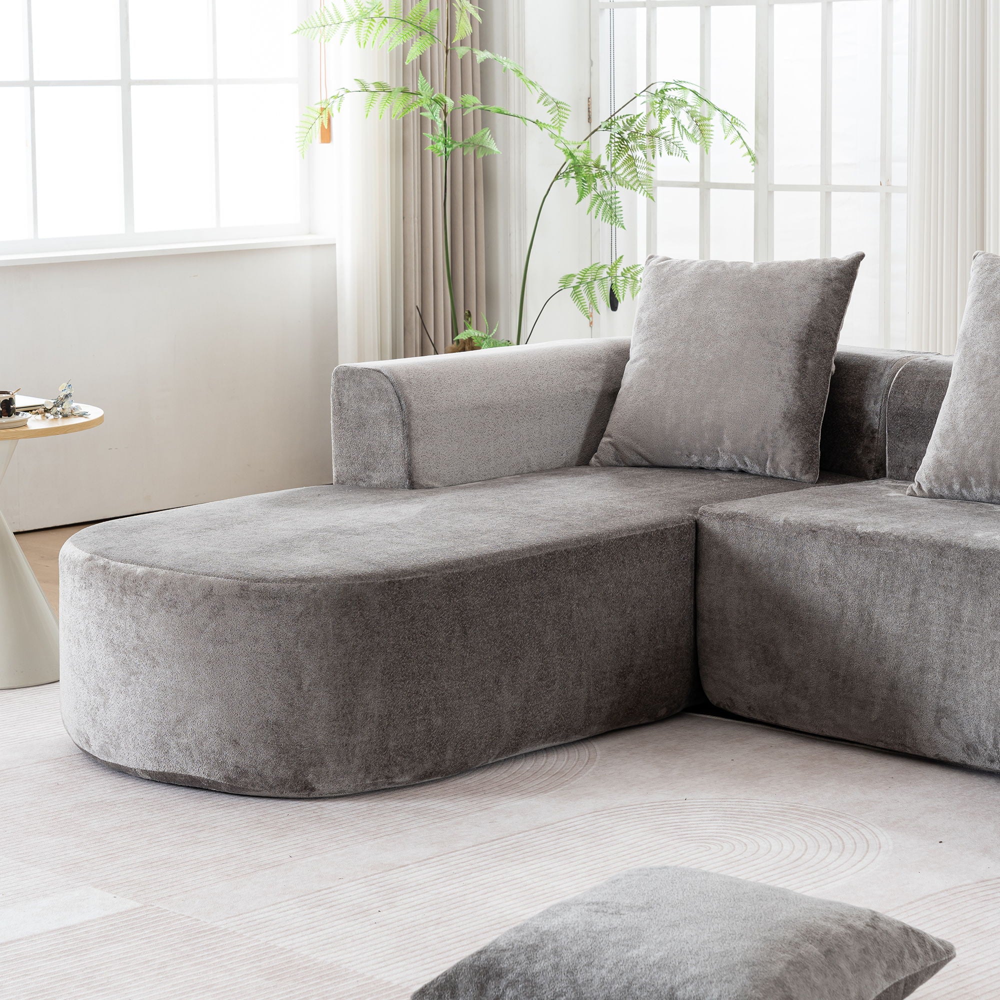 Modular Sectional Sofa With L Shape Chaise With Deep Seat - Image 4
