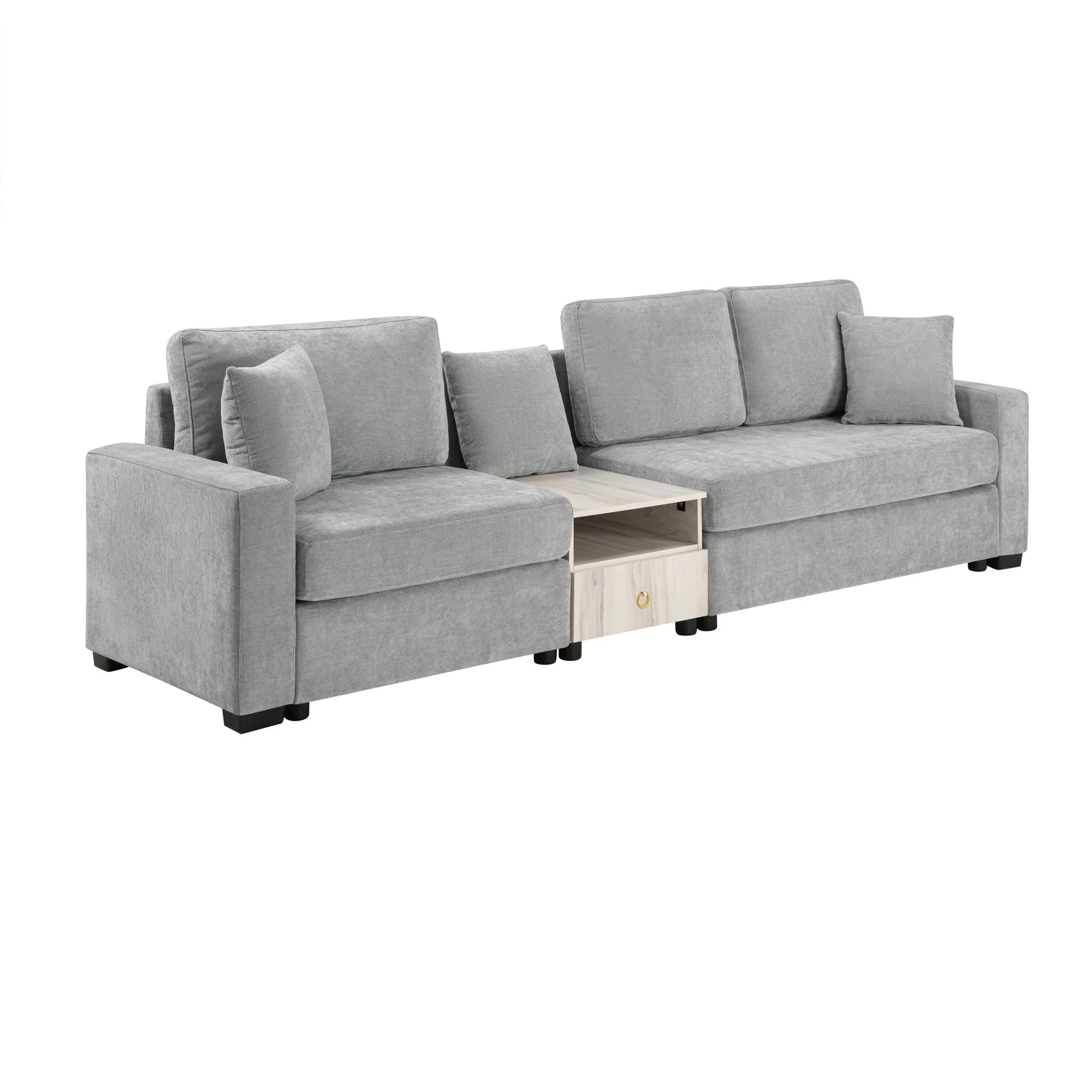 Modular Sofa Couch With Storage Armrest And Center Console - Image 21