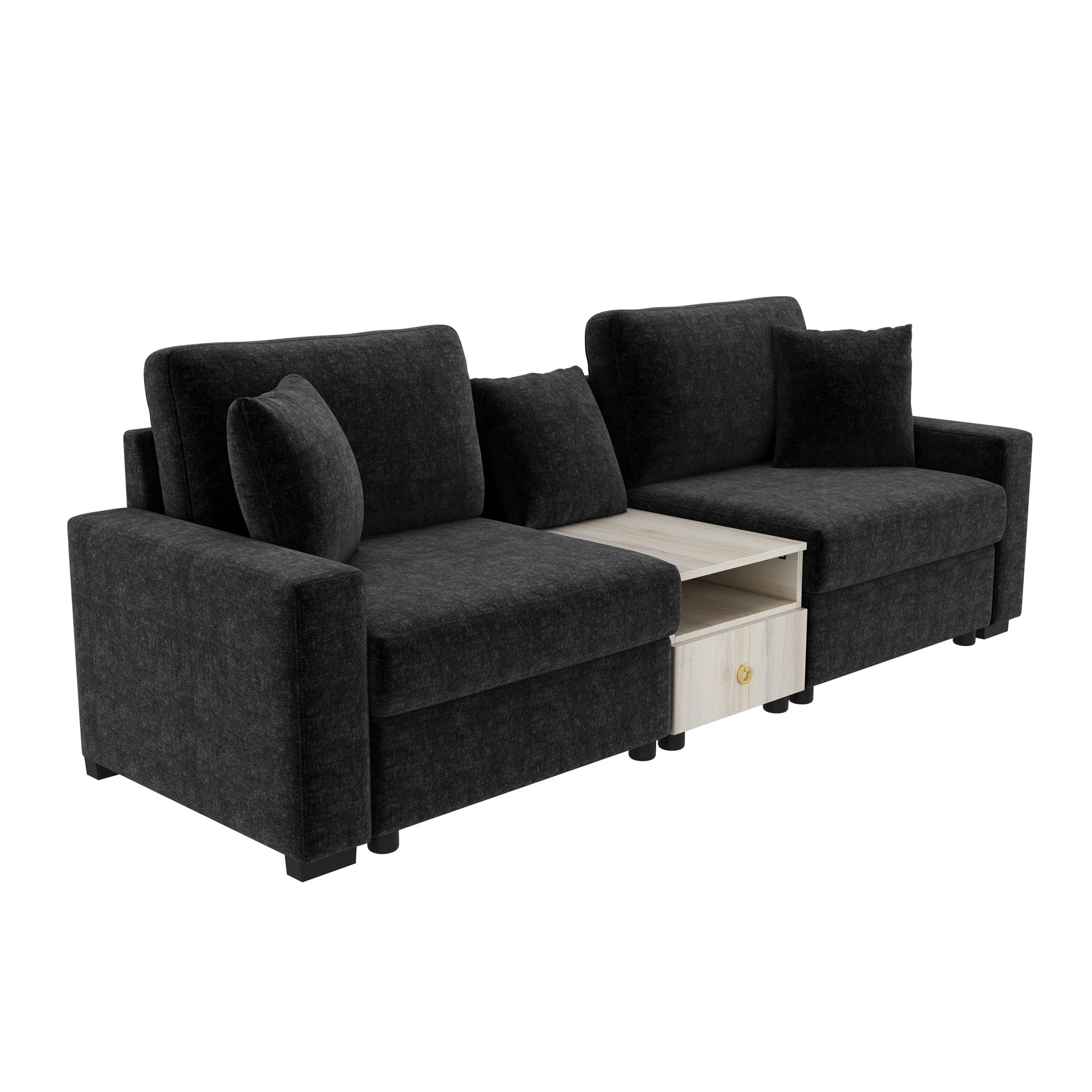 Modular Sofa Couch With Storage Armrest And Center Console - Image 54