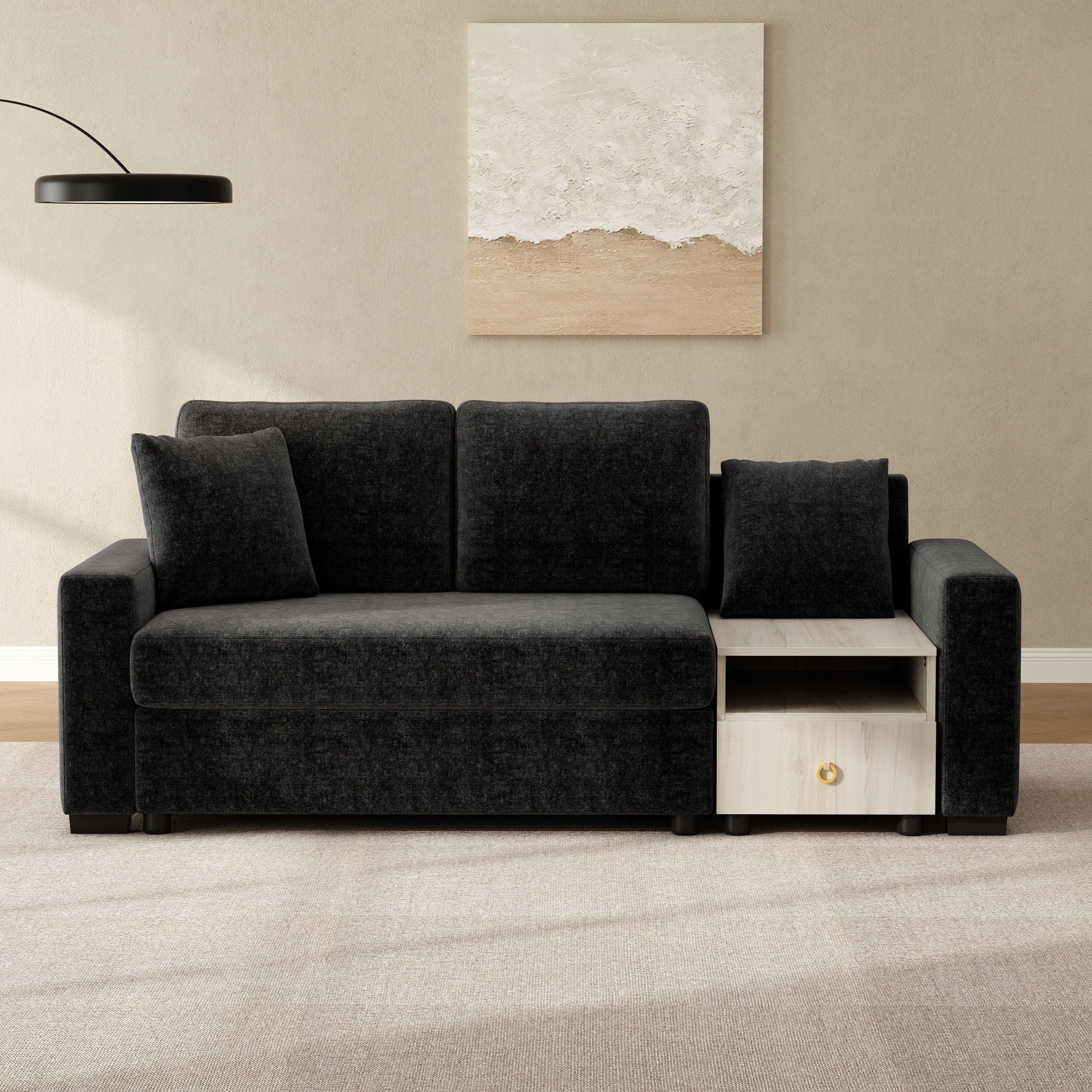 Modular Sofa Couch With Storage Armrest And Center Console - Image 79