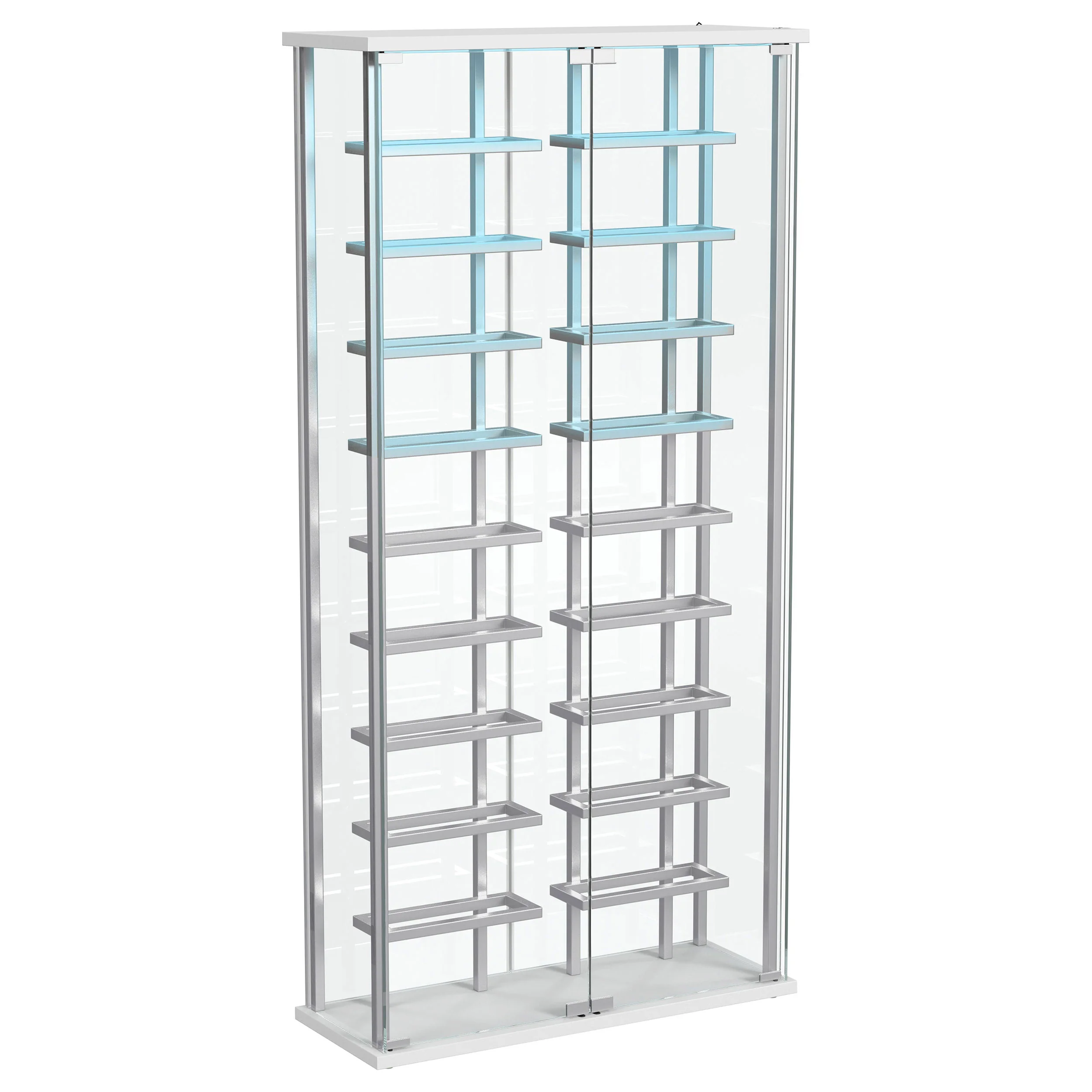 Montara Tempered Glass Wine Cabinet with LED Lighting - Image 10