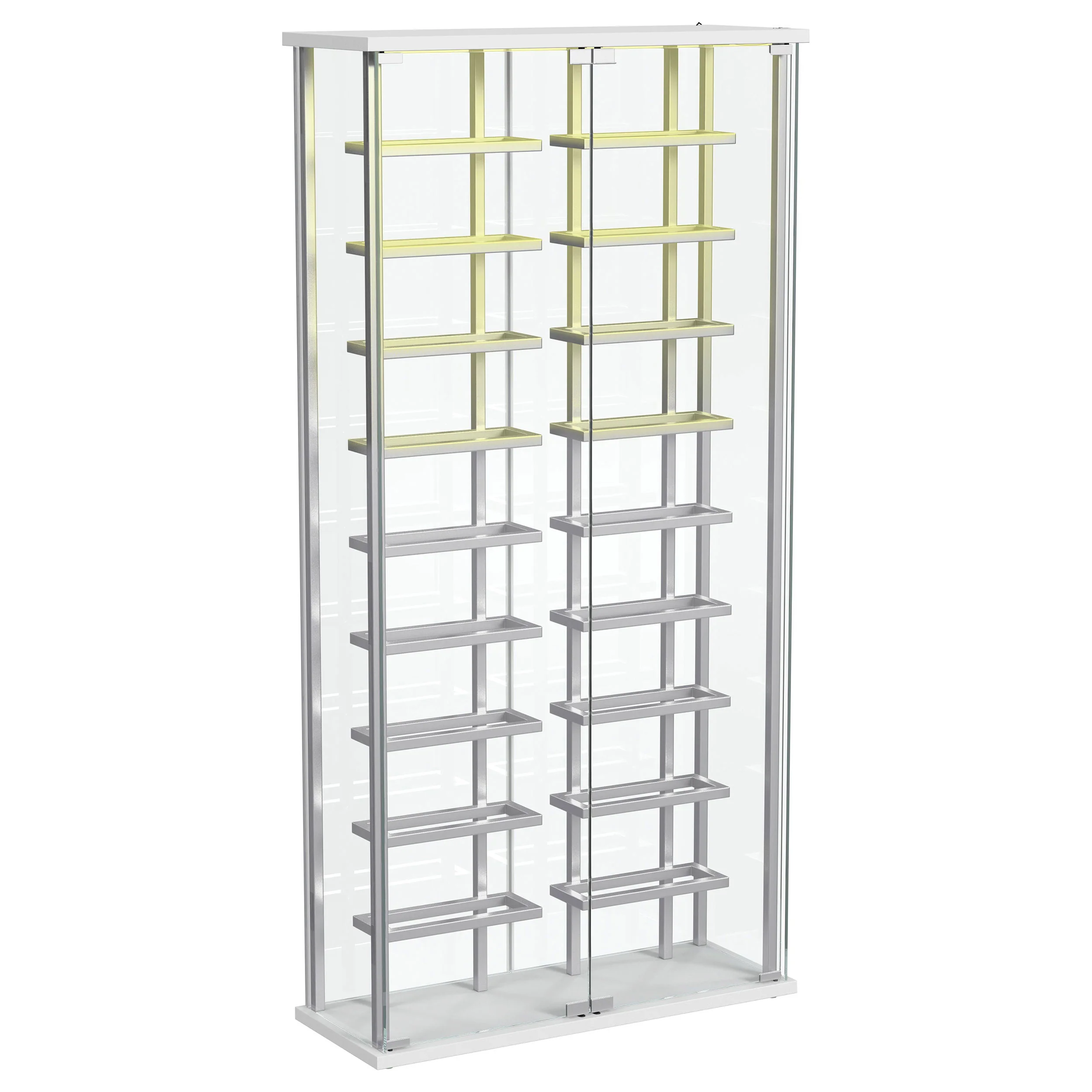 Montara Tempered Glass Wine Cabinet with LED Lighting - Image 7