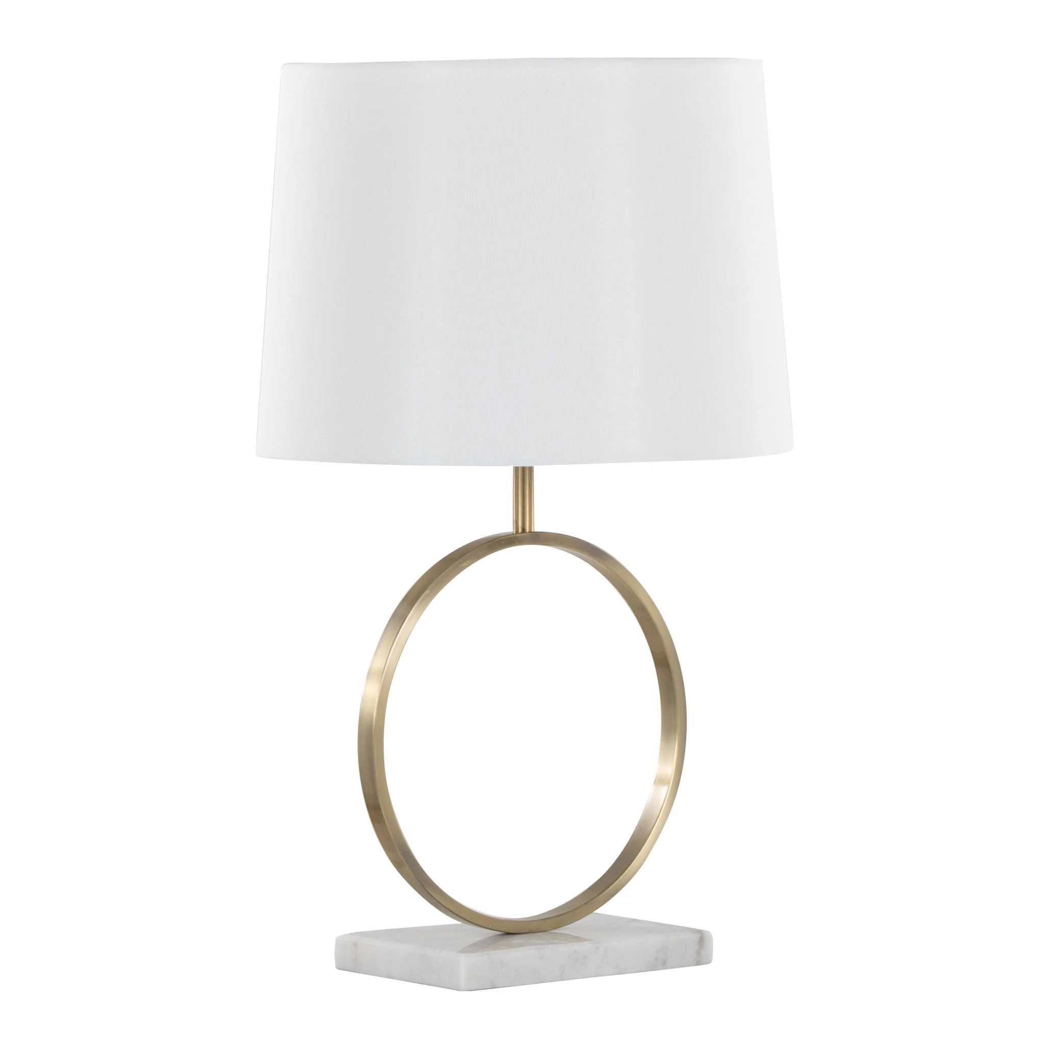 Moon - Contemporary Table Lamp - White / Gold - Image 3