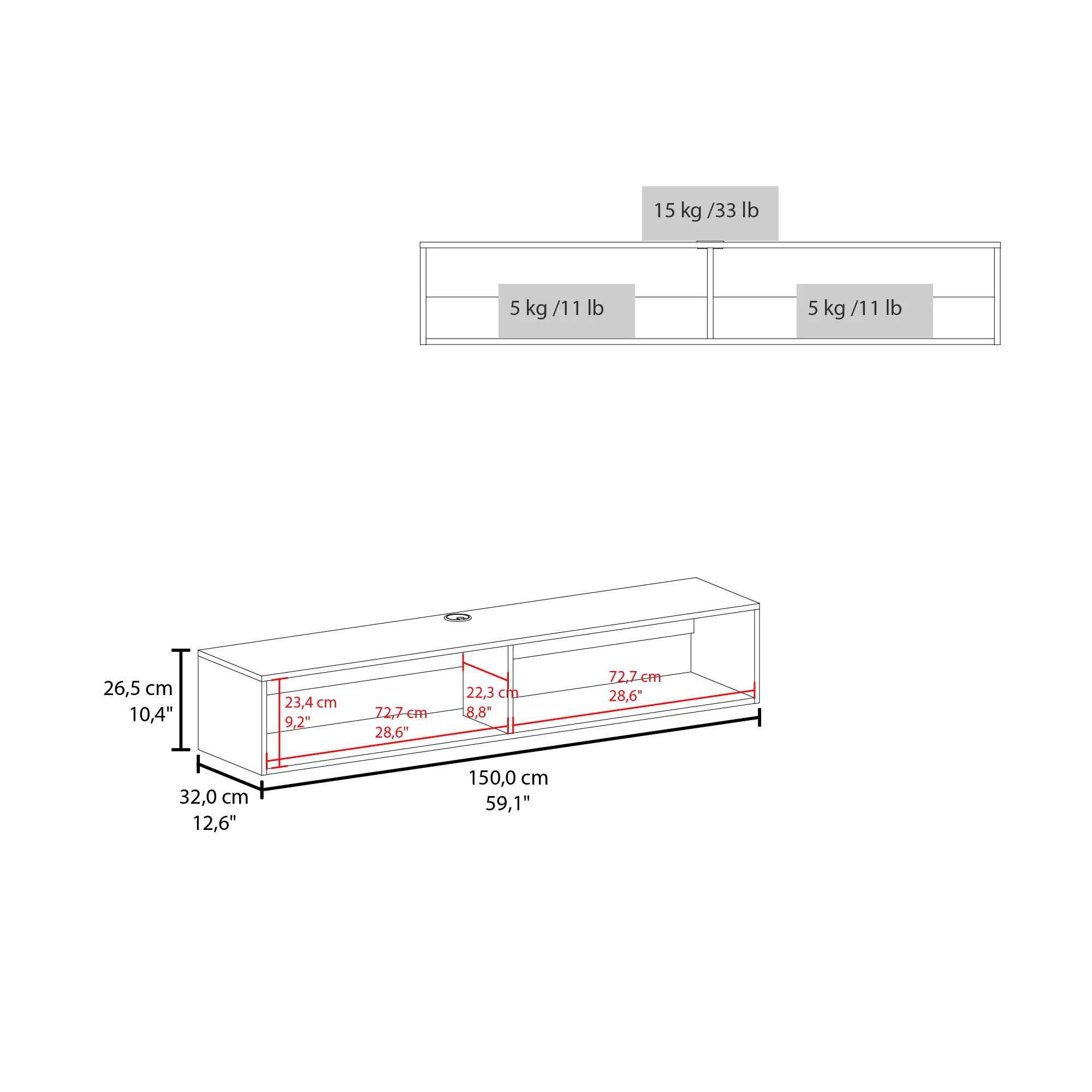Moore - Floating TV Stand - Image 6