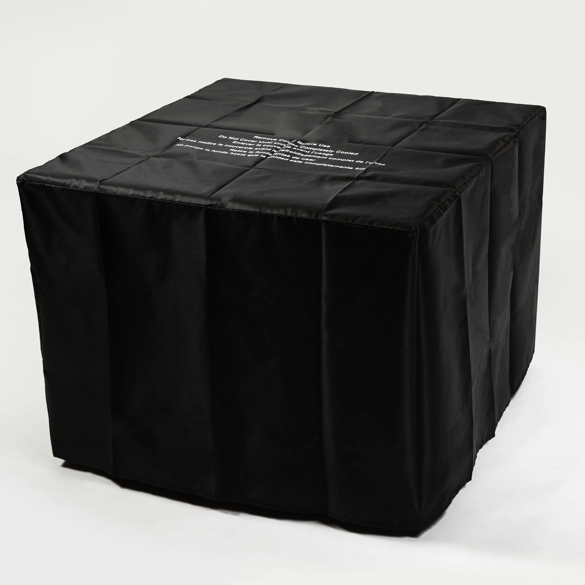 Morden Steel Fire Pit Table With Marble Tile Tabletop, Glass Wind Guard And Lid - Image 5