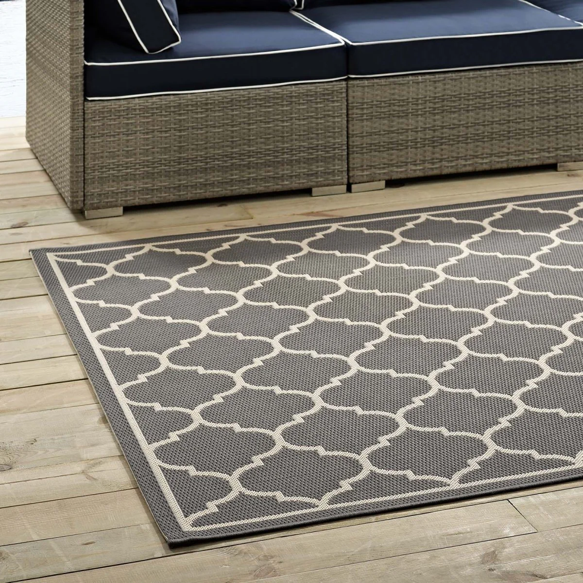 Moroccan Trellis Indoor Outdoor Area Rug - Classic Pattern for Living Room & Patio - Image 19