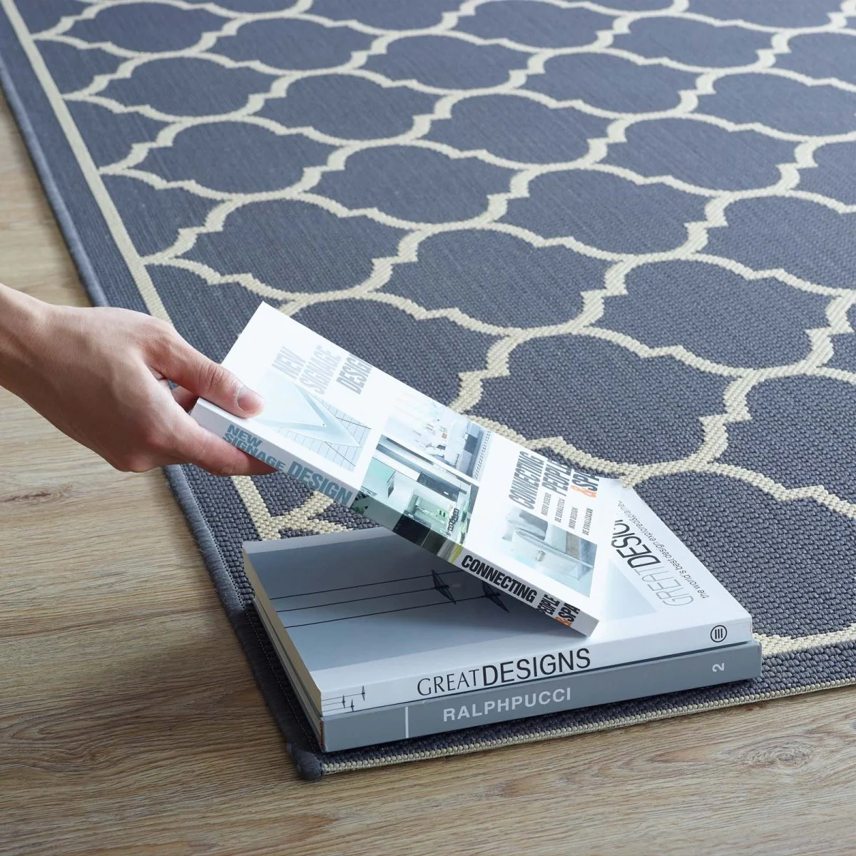 Moroccan Trellis Indoor Outdoor Area Rug - Classic Pattern for Living Room & Patio - Image 34