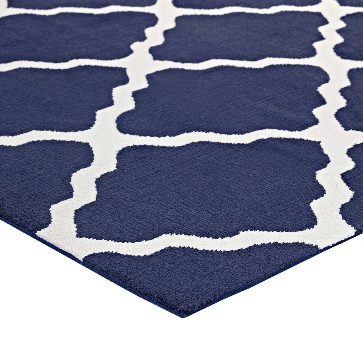 Moroccan Trellis Polyester Area Rug — Classic Geometric Pattern for Living Room - Image 2