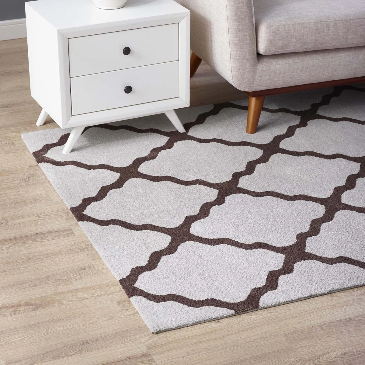 Moroccan Trellis Polyester Area Rug — Classic Geometric Pattern for Living Room - Image 37