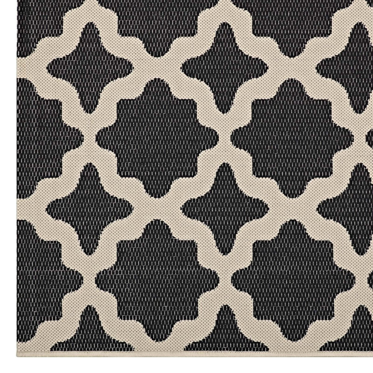 Moroccan Trellis Polypropylene Indoor Outdoor Area Rug - Versatile All-Weather - Image 120