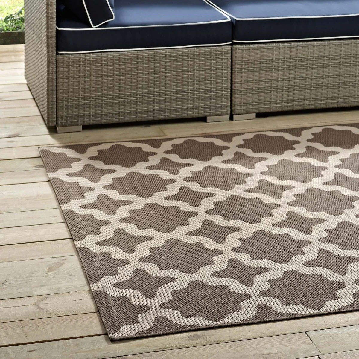 Moroccan Trellis Polypropylene Indoor Outdoor Area Rug - Versatile All-Weather - Image 27