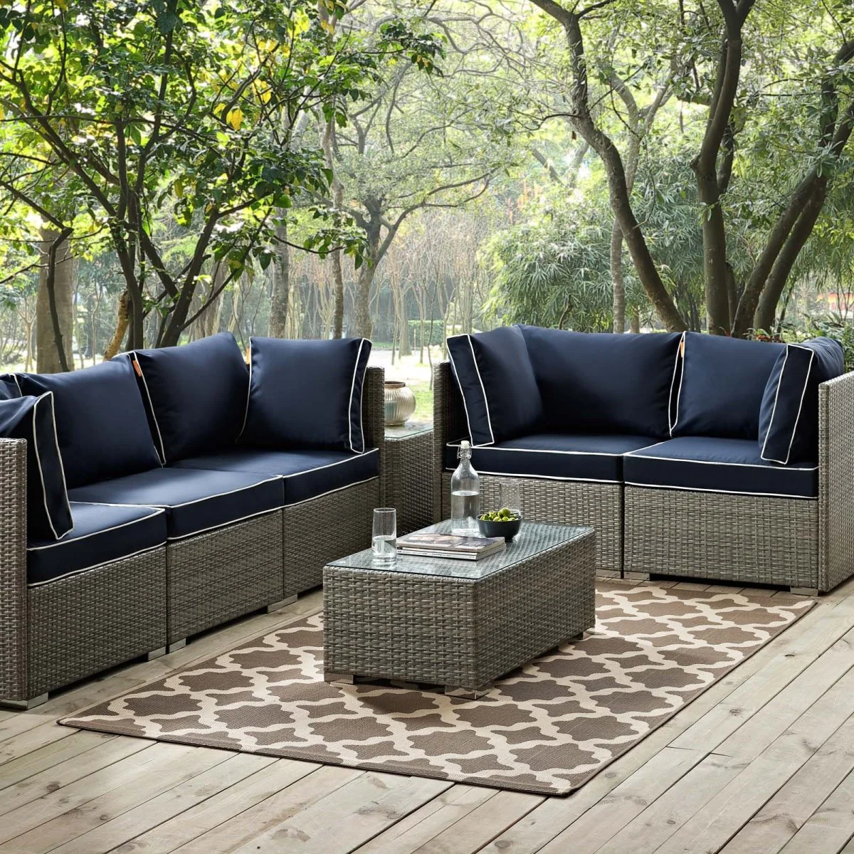 Moroccan Trellis Polypropylene Indoor Outdoor Area Rug - Versatile All-Weather - Image 29