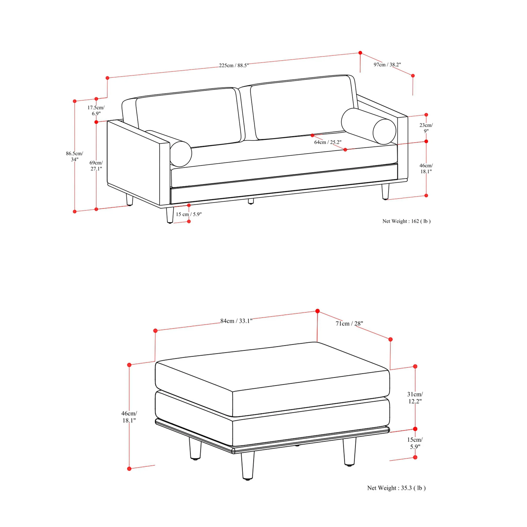 Morrison - Sofa And Ottoman Set - Image 37