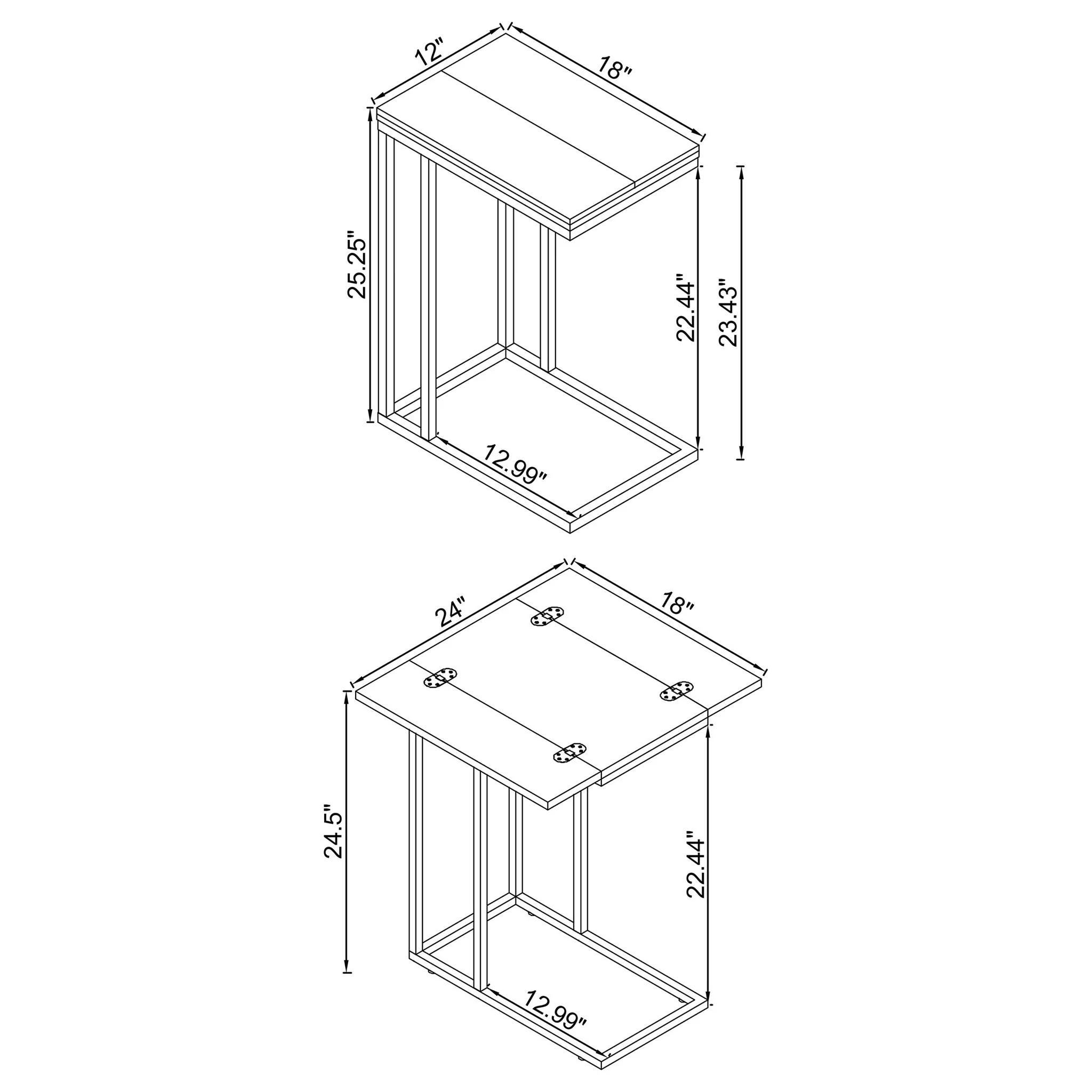 Mortimer - Snack Table With Expandable Top - Gray - Image 5
