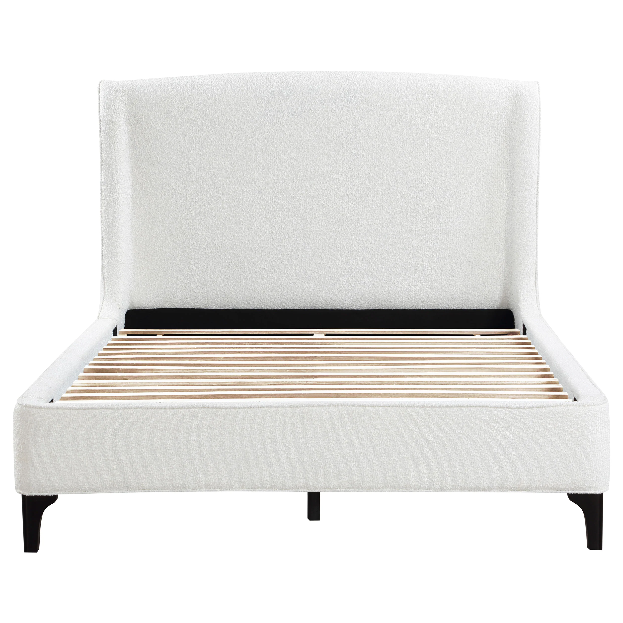 Mosby Upholstered Eastern King Wingback Bed in Snow - Image 5