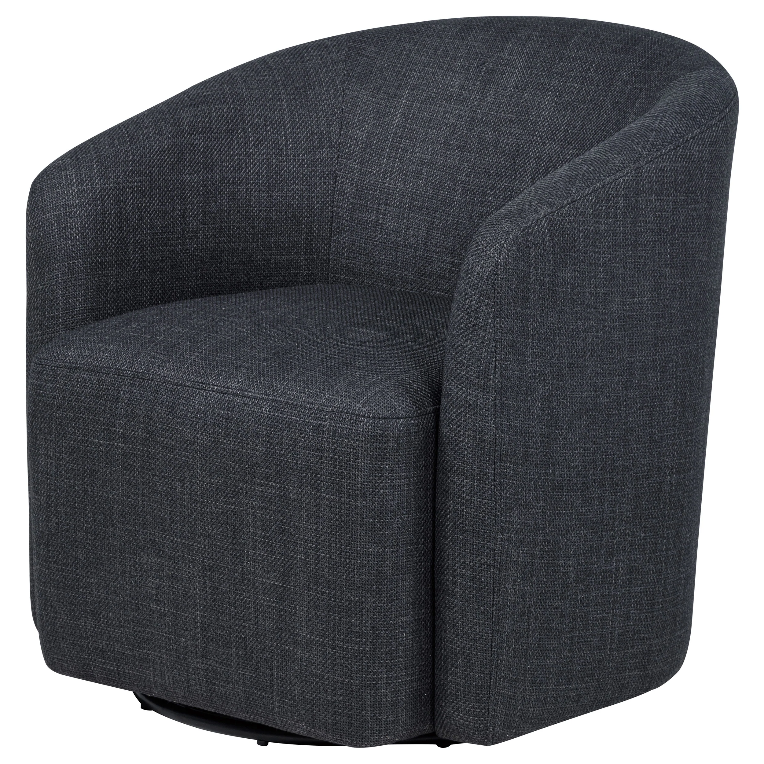 Mossbrook Fabric Upholstered Swivel Accent Chair Anthracite - Image 4