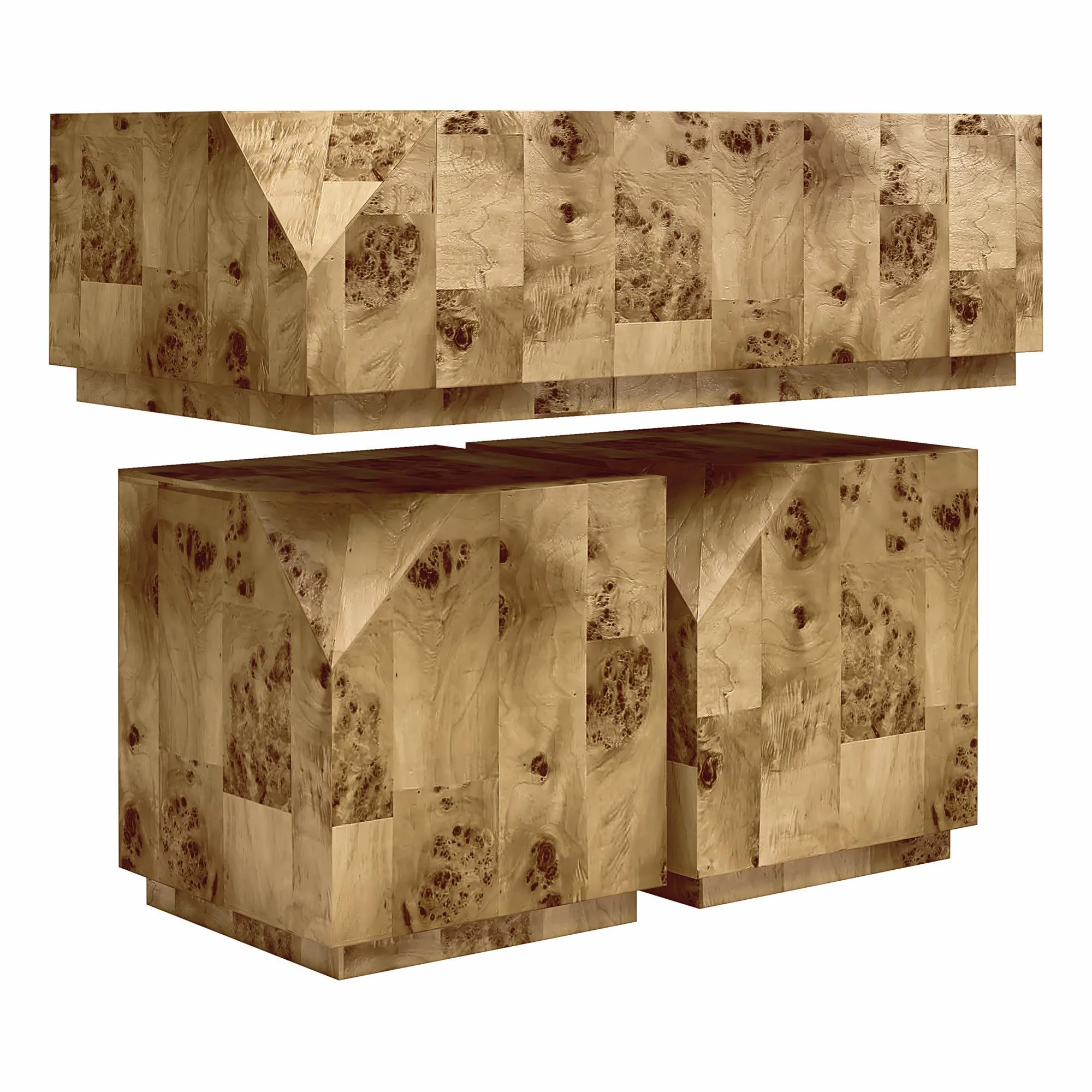 Moxie - 3 Piece Coffee And End Table Set - Brown - Image 6