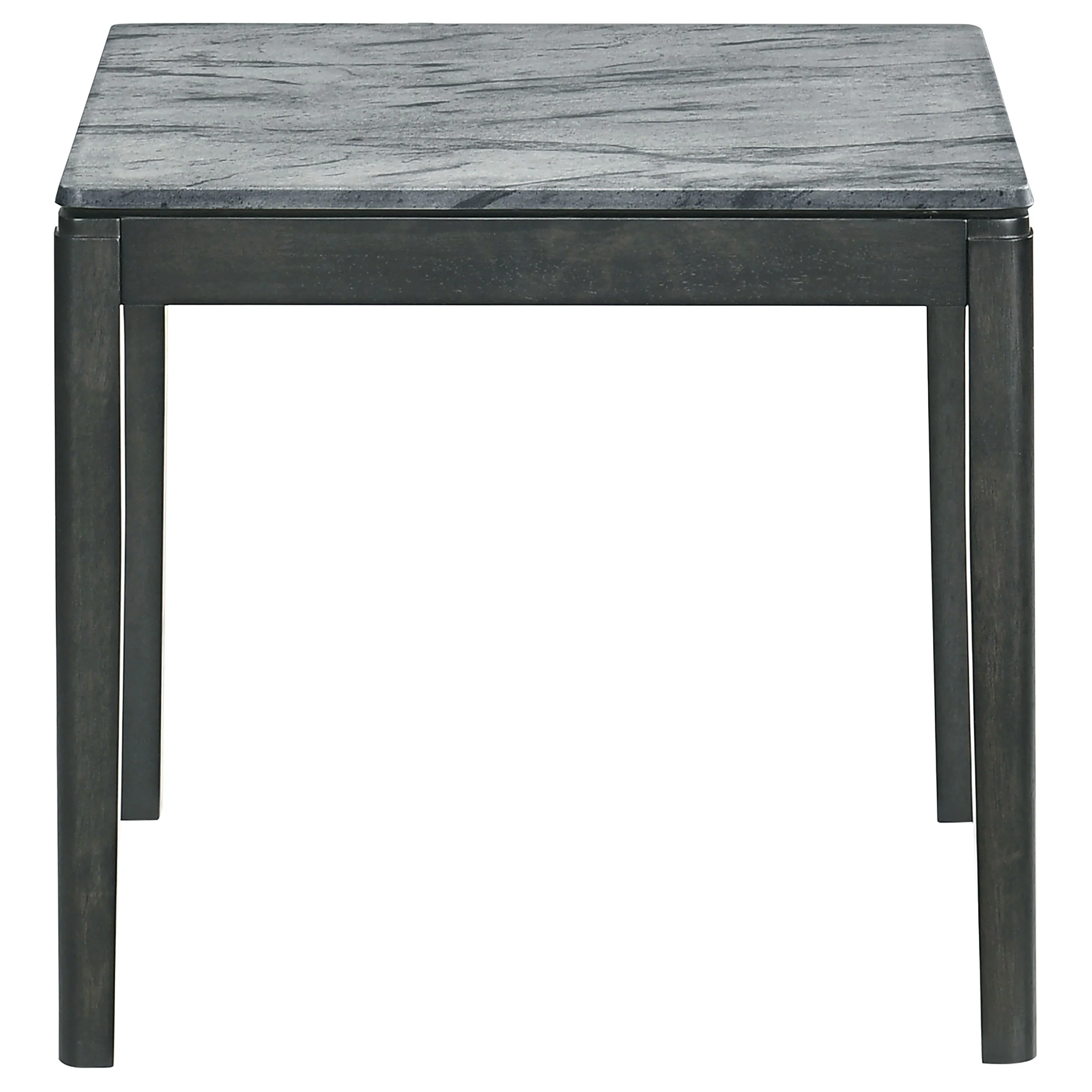 Mozzi Square Faux Marble Side Table - Grey and Black - Image 4