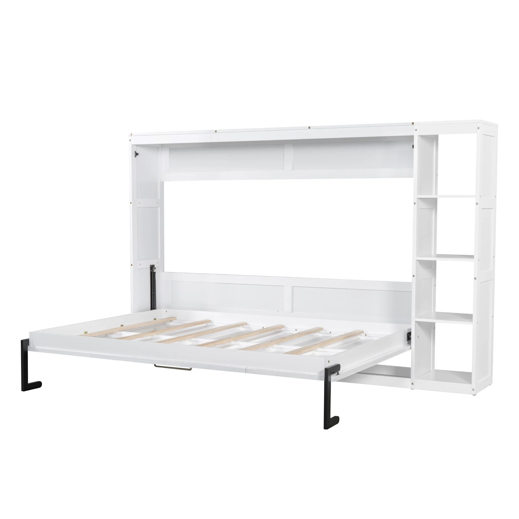 Murphy Bed With Bookshelf And Storage - Image 13