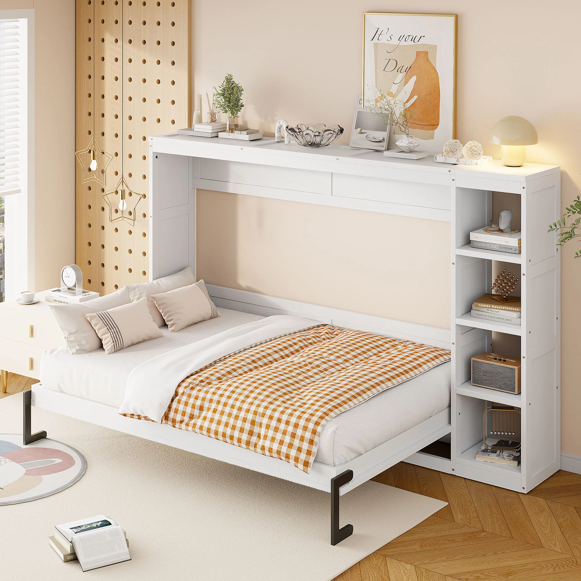 Murphy Bed With Bookshelf And Storage - Image 3