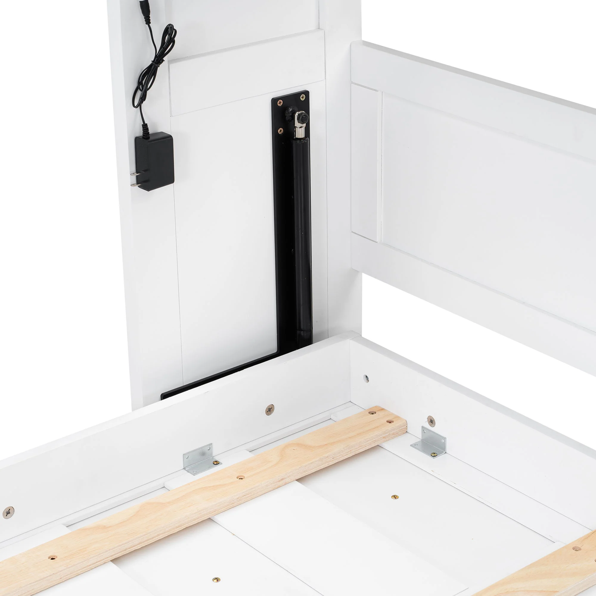 Murphy Bed With LED Light, Foldable Wall Bed Cabinet - Image 9