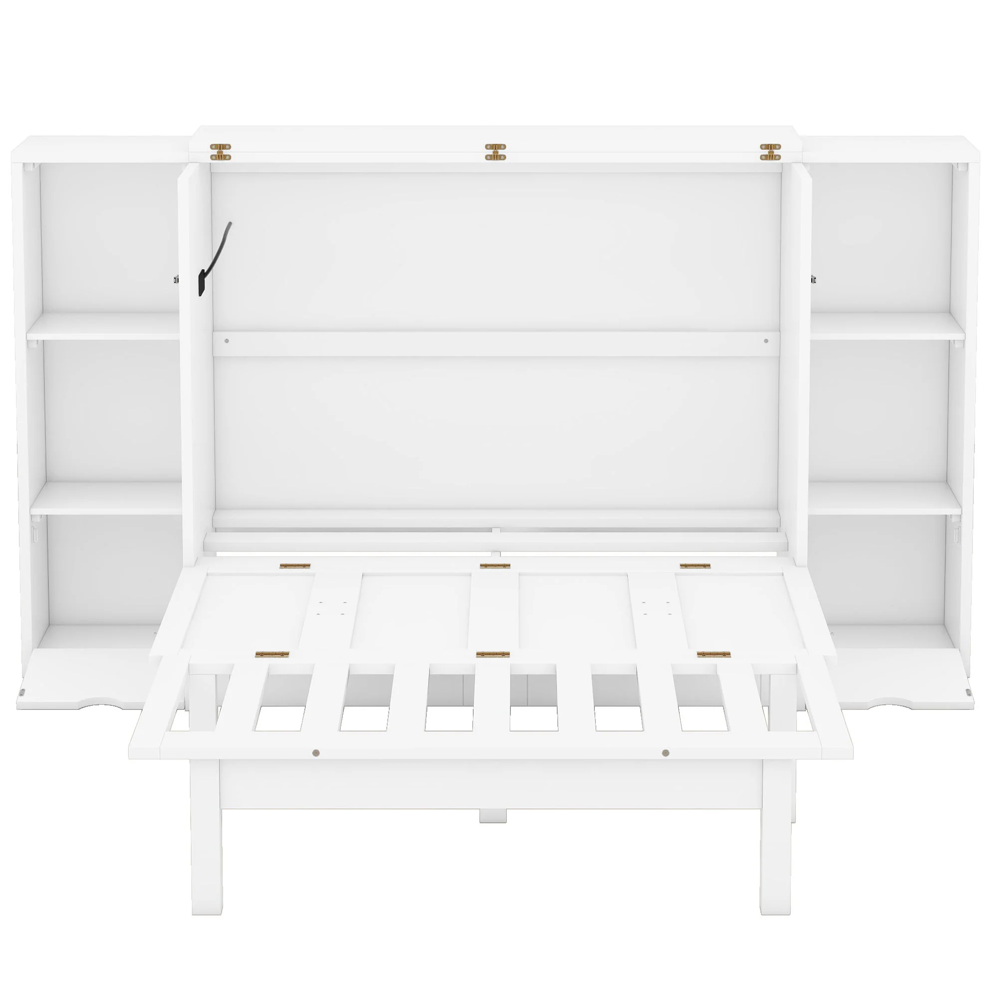 Murphy Bed With Shelves, Drawers And USB Ports - Image 11