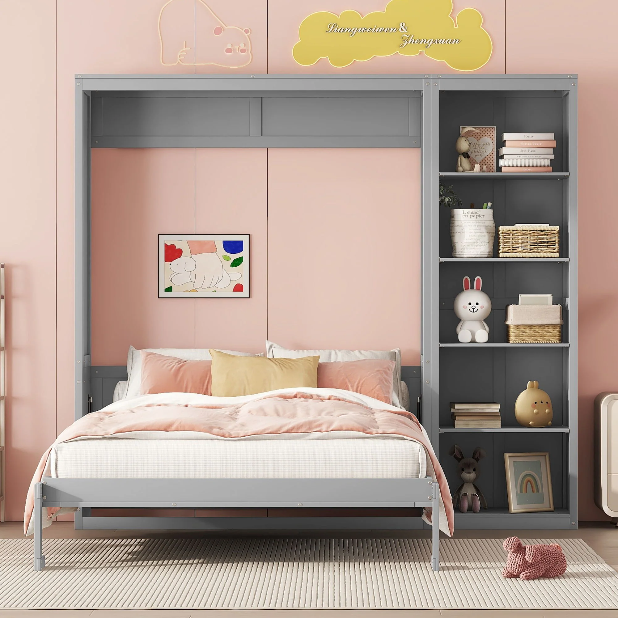 Murphy Wall Bed With Shelves - Image 4