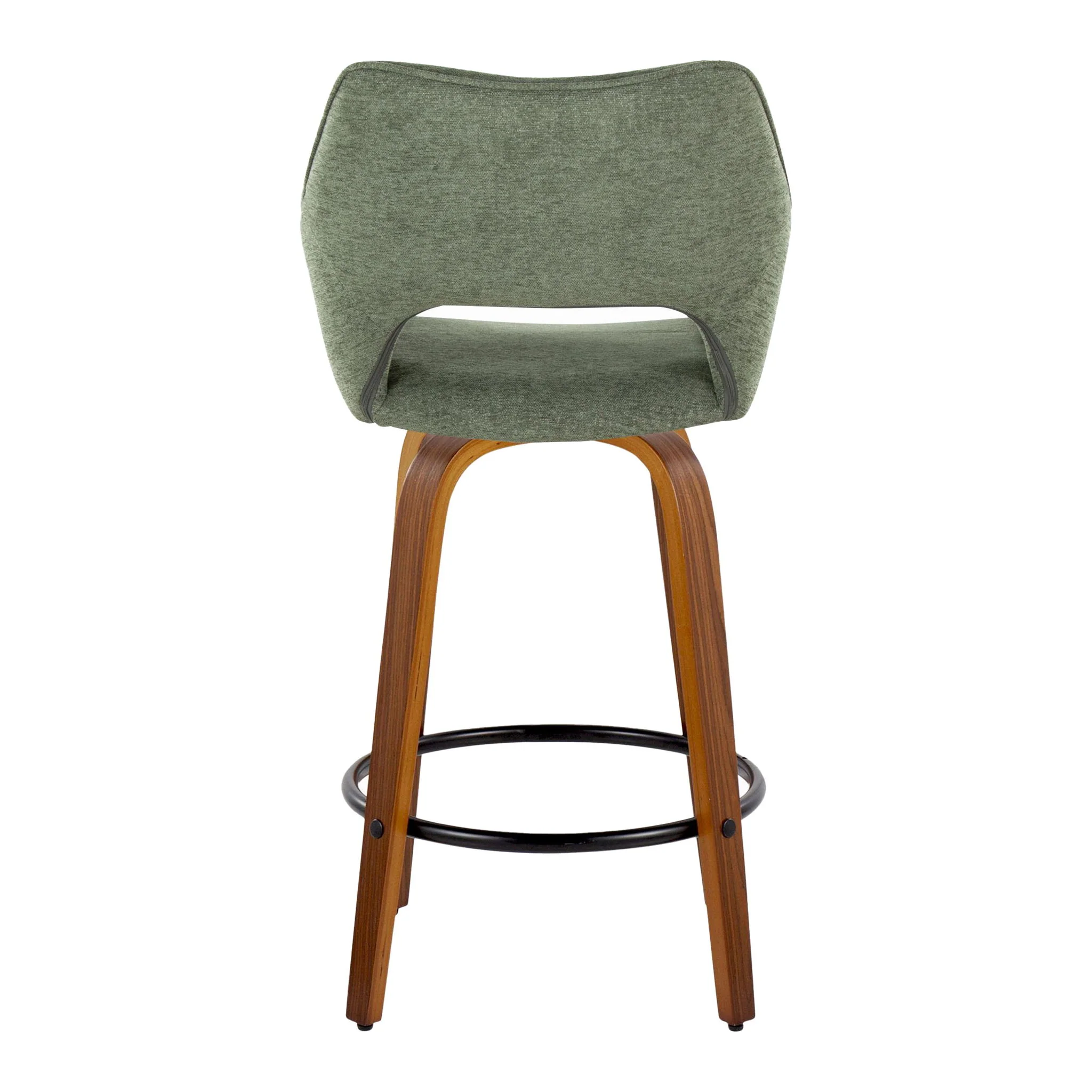 Mustang - Contemporary Fixed Height Counter Stool With Swivel With Round Footrest (Set of 2) - Image 14