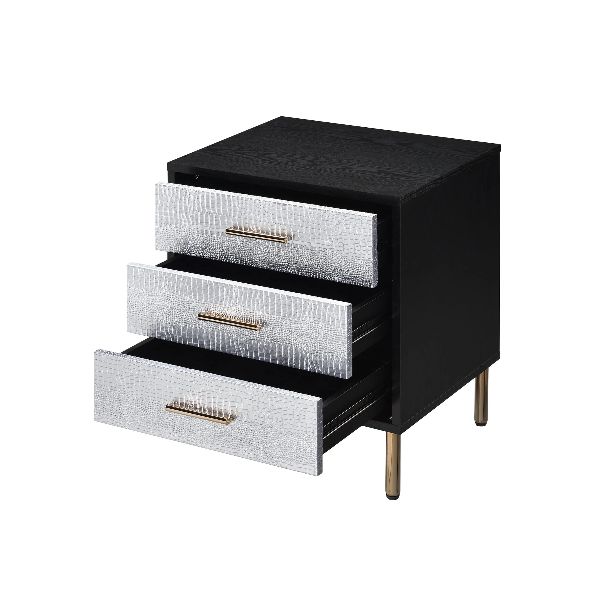 Myles - Nightstand - Black / Gold / Silver - Image 5