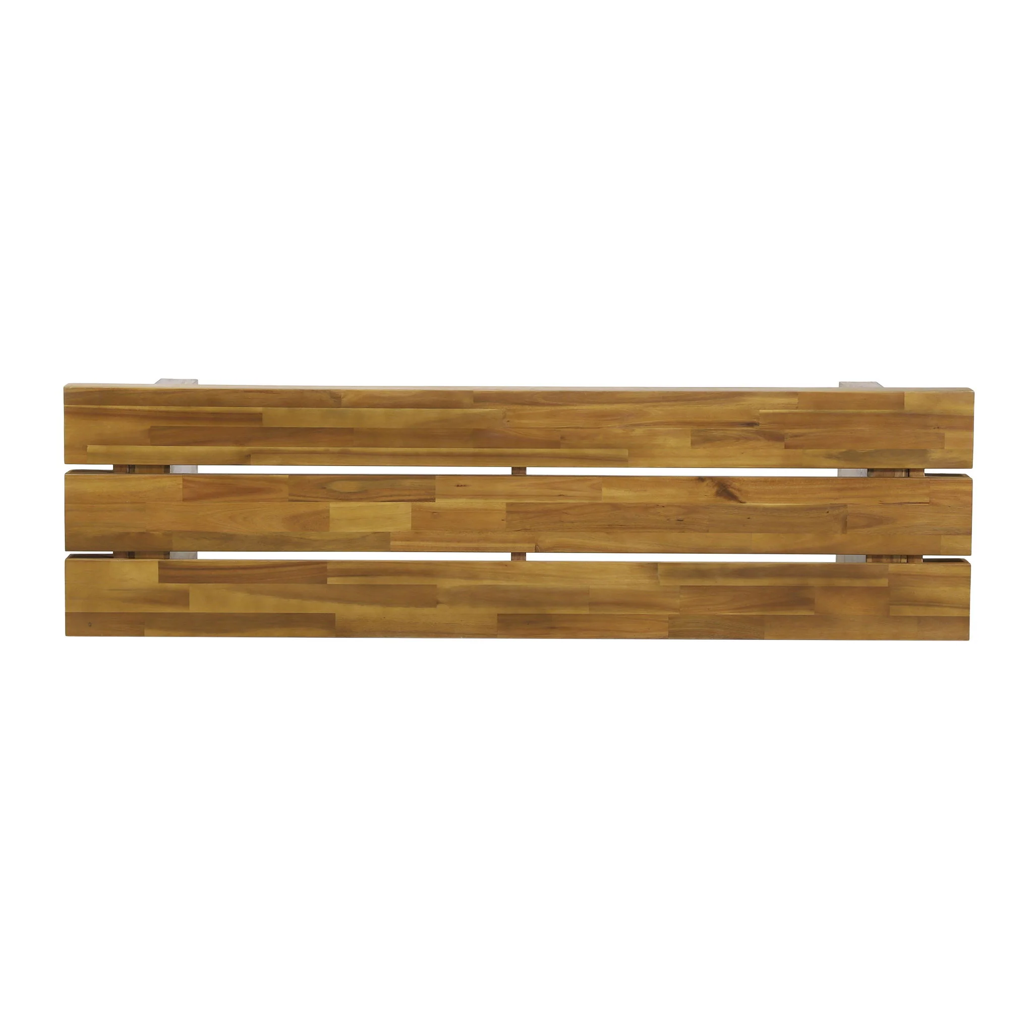 Nahanni - Rustic Acacia Wood Bench With Slat Design - Natural - Image 7