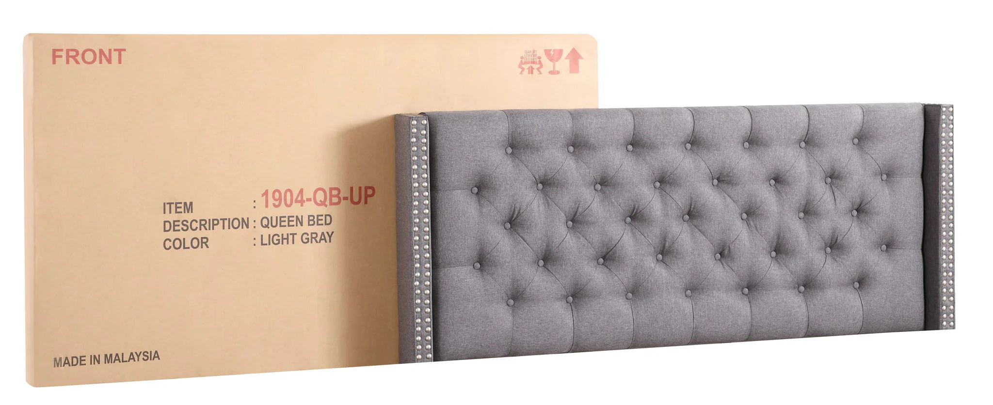 Nailhead Bed Transitional Vibrant - Image 15
